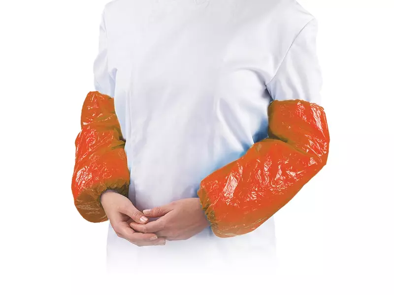 Hycare disposable overmouw 20 mu polyethyleen 40x20 cm rood